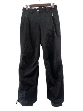 Descente Softshell Ski Pants Womens 12 Black Lined Snowboarding Winter Sports